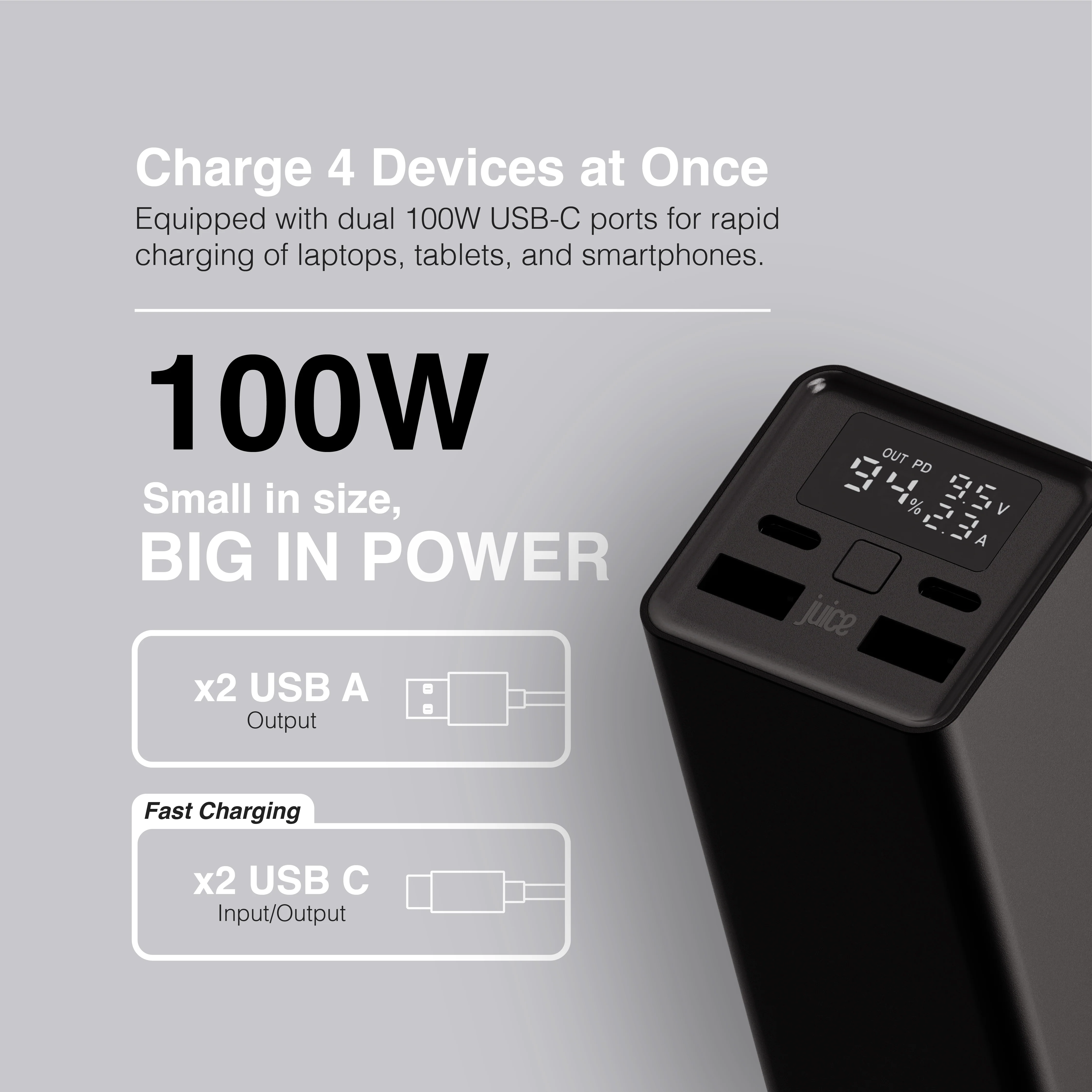 Juice 100W Super Max Power Bank – 20,000mAh - Image 5