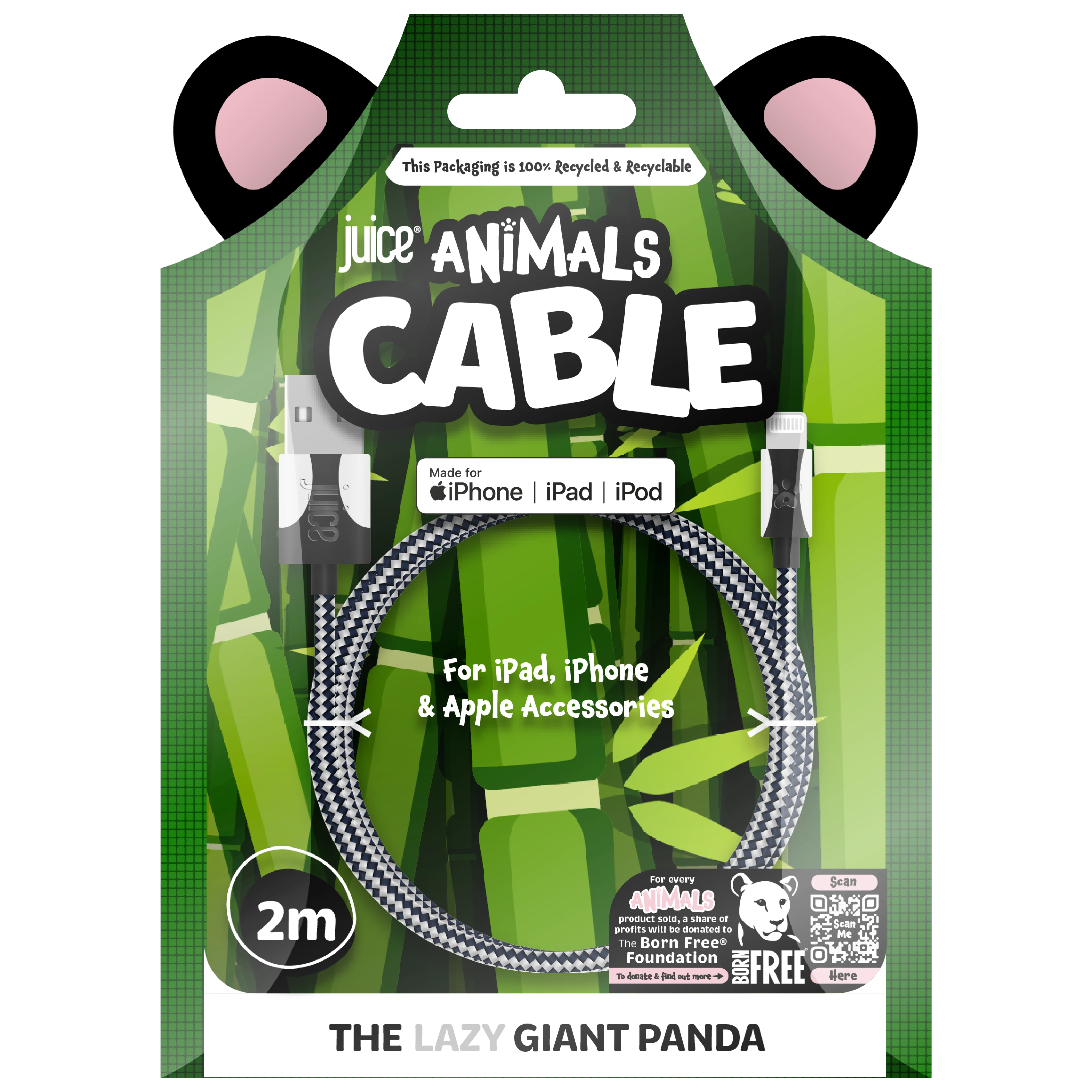 Juice Animals Lightning Braided 2m Charging Cable - Image 6