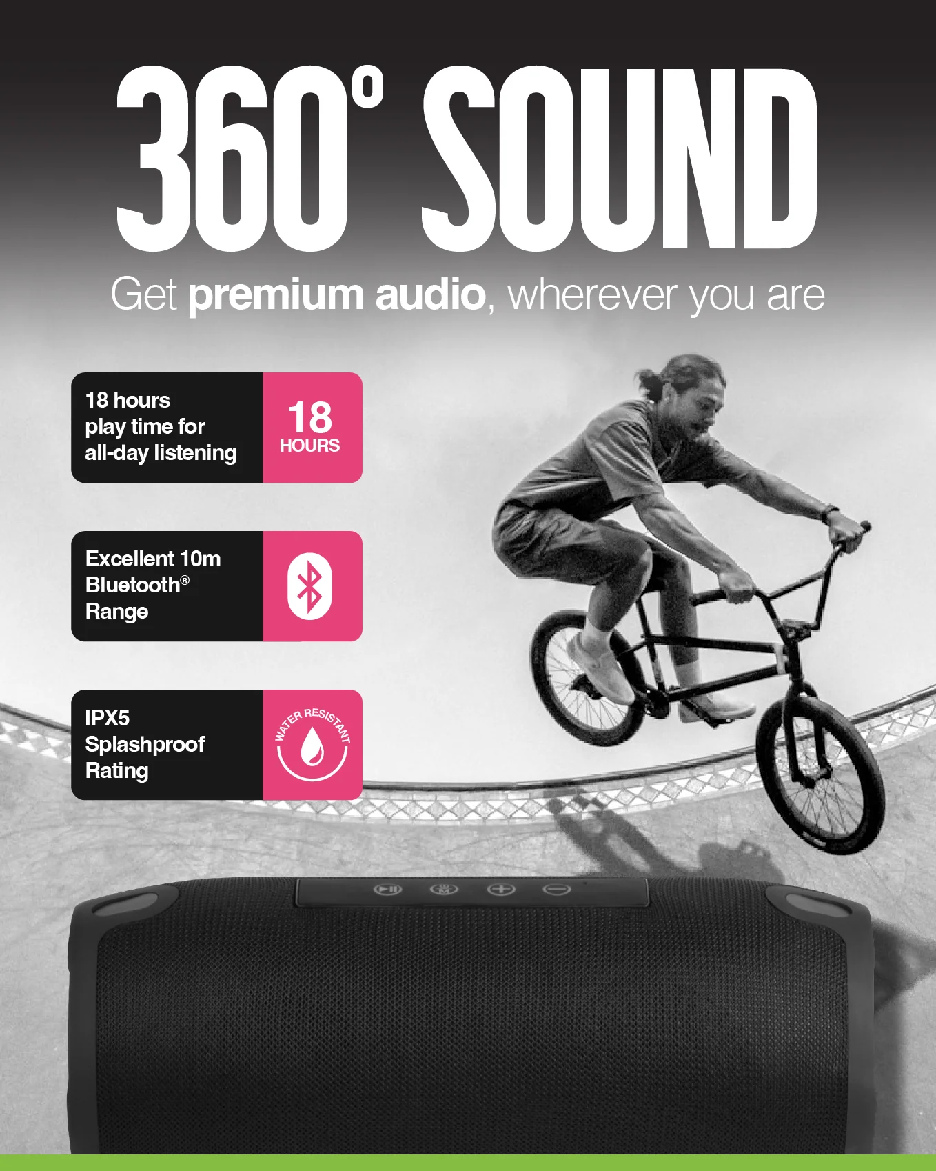 Juice Boom Pro XL Bluetooth Speaker – Black - Image 4