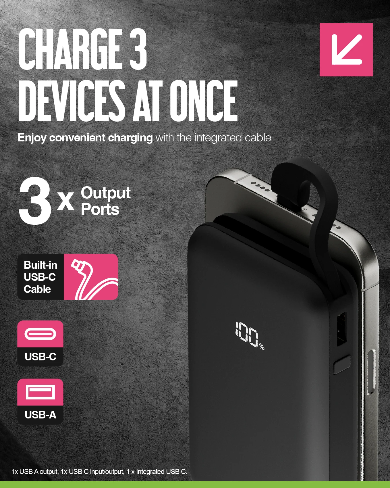 Juice Integrated 3 Charge Power Bank – 12,000mAh - Image 10