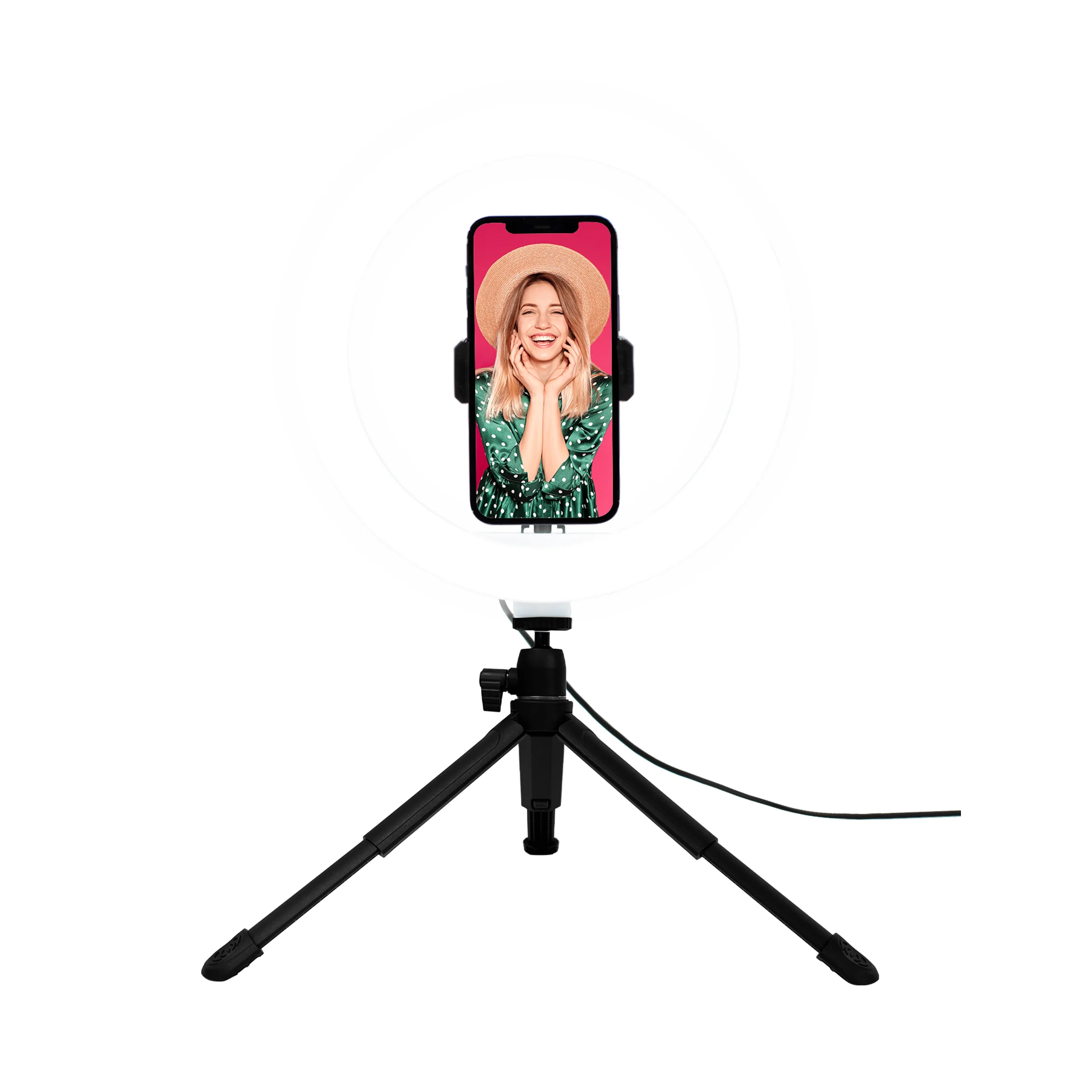 Juice Social 'Perfect Glow' Desktop Ring Light with Extendable Legs - Image 3